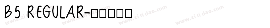 B5 REGULAR字体转换